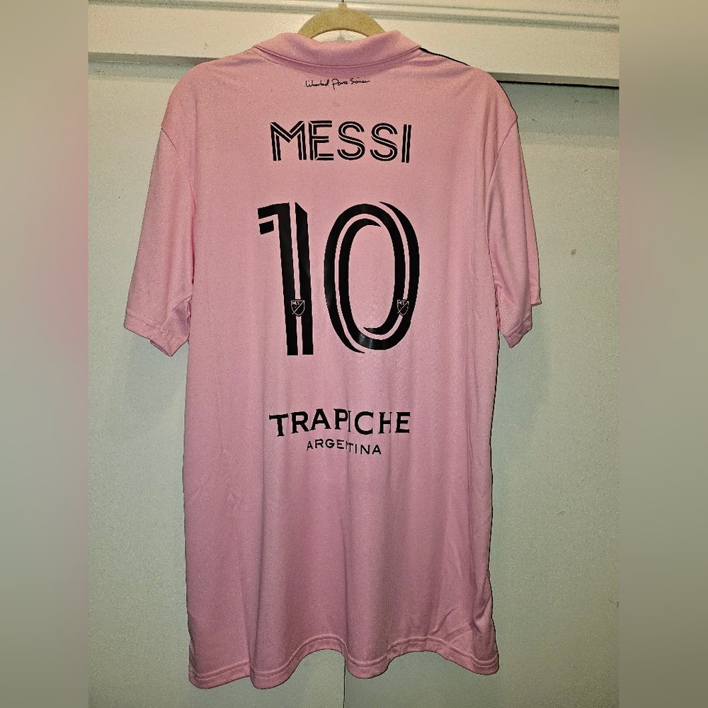Adidas Pink Soccer Jersey with Black Print